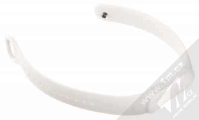 1Mcz Silikonový sportovní řemínek pro pro Xiaomi Mi Band 5, Mi Band 6 bílá (white) rozepnuté