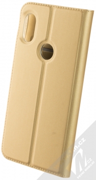 1Mcz Skin Book flipové pouzdro pro Xiaomi Redmi Note 6 Pro zlatá (gold) zezadu