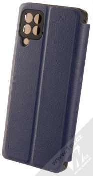 1Mcz Smart View TPU flipové pouzdro pro Samsung Galaxy A22 tmavě modrá (dark blue) zezadu