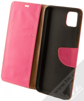 1Mcz Stranding Book flipové pouzdro pro Samsung Galaxy A22 5G sytě růžová (hot pink) otevřené