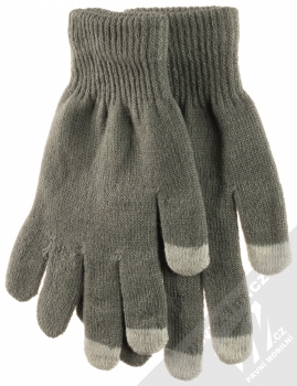 1Mcz Touch Gloves Basic pletené rukavice pro kapacitní dotykový displej šedá (grey)