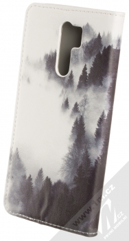 1Mcz Trendy Book Temný les v mlze 2 flipové pouzdro pro Xiaomi Redmi 9 bílá (white) zezadu