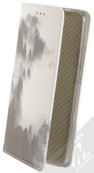 1Mcz Trendy Book Temný les v mlze 2 flipové pouzdro pro Xiaomi Redmi 9 bílá (white)