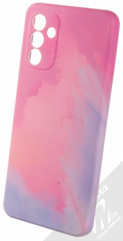1Mcz Trendy Olejomalba Skinny TPU ochranný kryt pro Samsung Galaxy A04s, Galaxy A13 5G růžová fialová (pink violet)