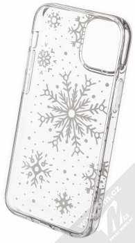 1Mcz Trendy Sněhová vánice TPU ochranný kryt pro Apple iPhone 13 mini průhledná (transparent) zepředu