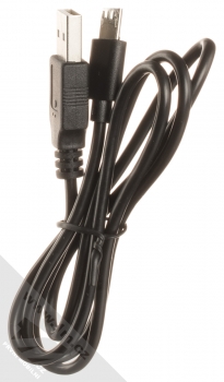 1Mcz USB kabel s microUSB konektorem - prodloužená délka konektoru černá (black) komplet