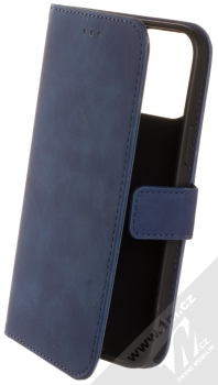 1Mcz Velvet Book flipové pouzdro pro Apple iPhone 13 Pro Max tmavě modrá (dark blue)