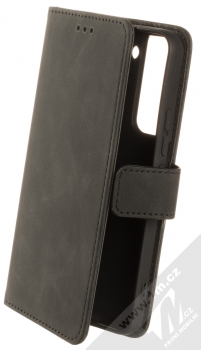 1Mcz Velvet Book flipové pouzdro pro Samsung Galaxy S22 5G černá (black)