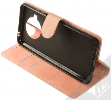 1Mcz Velvety Marten Book flipové pouzdro pro Xiaomi Mi 10T Lite 5G světle růžová (light pink) stojánek