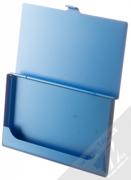 1Mcz Vizitkář Aluminium modrá (blue) otevřené