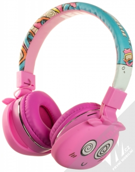 1Mcz YJ-09BT Jellie Bluetooth stereo sluchátka růžová (pink) zezadu