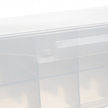 1Mcz Plastový kufřík na autíčka 25 x 33 cm 46ks bílá průhledná (white transparent)
