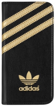 Adidas Booklet Case flipové pouzdro pro Apple iPhone 5, iPhone 5S black gold
