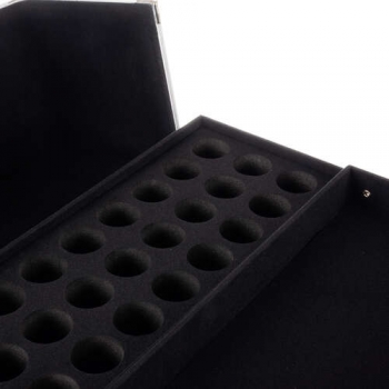 Soulima Kosmetický kufřík dvoudílný velikost XL 42,5 x 35 x 24,5 cm černá (black)