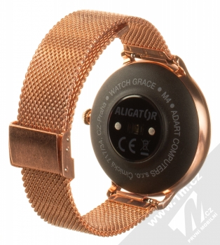 Aligator Watch Grace chytré hodinky růžově zlatá (rose gold) kovová varianta zezadu
