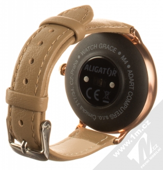 Aligator Watch Grace chytré hodinky růžově zlatá (rose gold) kožená varianta zezadu