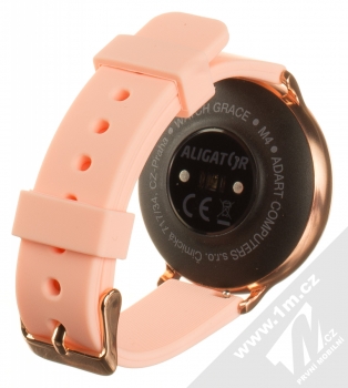 Aligator Watch Grace chytré hodinky růžově zlatá (rose gold) silikonová varianta zezadu
