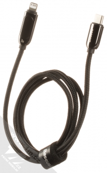Baseus Display Fast Cable opletený USB Type-C kabel s Apple Lightning konektorem 20W (CATLSK-01) stříbrná černá (silver black) komplet