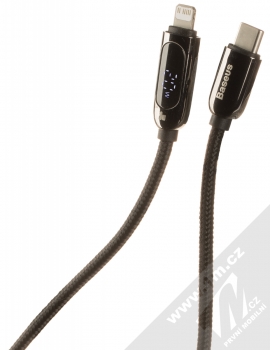 Baseus Display Fast Cable opletený USB Type-C kabel s Apple Lightning konektorem 20W (CATLSK-01) stříbrná černá (silver black)