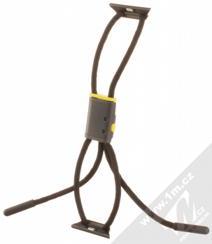 Baseus Lockable Rope Strap sportovní provázkový řemínek pro Apple Watch 38mm, Watch 40mm, Watch 41mm (LBAPWA4-AGY) šedá žlutá (grey yellow) na délku