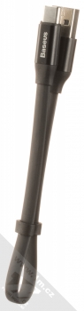 Baseus Nimble Cable plochý USB kabel délky 23cm s USB Type-C konektorem (CATMBJ-01) černá (black) komplet