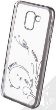 Beeyo Flying pokovený ochranný kryt pro Samsung Galaxy J6 (2018) stříbrná průhledná (silver transparent)