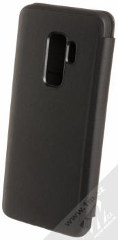 BMW Signature Real Leather flipové pouzdro pro Samsung Galaxy S9 Plus (BMFLBKS9LLLSB) černá (black) zezadu