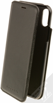 Bugatti Parigi Full Grain Leather Booklet Case flipové pouzdro z pravé kůže pro Apple iPhone X černá (black)