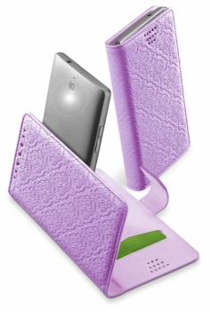 CellularLine Book Uni Style 2XL univerzální flipové pouzdro pro mobilní telefon, mobil, smartphone fialová (violet)