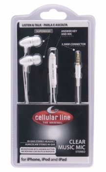 CellularLine Clear sluchátka bílá (white)
