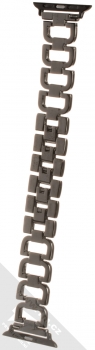 Dahase Bling D-Diamond kovový pásek s krystaly na zápěstí pro Apple Watch 42mm, Watch 44mm černá (black) zezadu