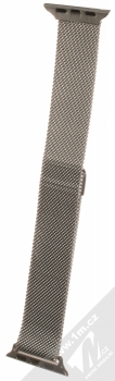 Devia Elegant Milanese Loop magnetický pásek z leštěného kovu na zápěstí pro Apple Watch 38mm, Watch 40mm stříbrná (silver) zezadu