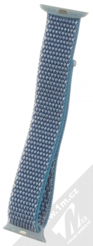 Devia Nylon Sport Band nylonový pásek na zápěstí pro Apple Watch 38mm, Watch 40mm, Watch 41mm modrá (cape cod blue) v přímce zezadu
