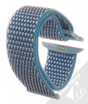 Devia Nylon Sport Band nylonový pásek na zápěstí pro Apple Watch 38mm, Watch 40mm, Watch 41mm modrá (cape cod blue) zezadu