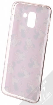 Disney Minnie Mouse 019 TPU ochranný silikonový kryt s motivem pro Samsung Galaxy J6 (2018) růžová (pink) zepředu