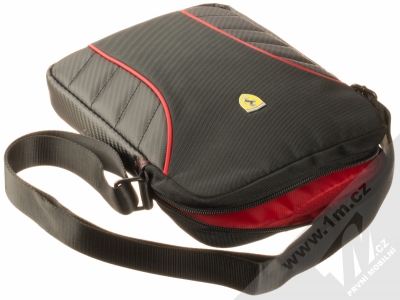 Ferrari Scuderia Nylon Carbon Tablet Book pouzdro brašna pro tablet do 10 palců (FESRBSH10BK) černá (black) hlavní kapsa otevřená