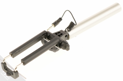 Fixed Snap Mini kompaktní selfie tyčka s tlačítkem spouště přes audio konektor jack 3,5mm stříbrná (silver) rozpětí držáku