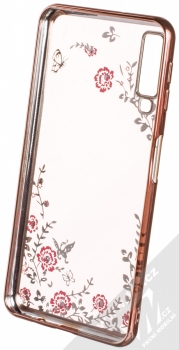 Forcell Diamond TPU ochranný kryt pro Samsung Galaxy A7 (2018) růžově zlatá (rose gold) zepředu
