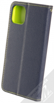 Forcell Fancy Book flipové pouzdro pro Apple iPhone 11 Pro Max modrá limetkově zelená (blue lime) zezadu