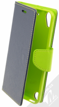 Forcell Fancy Book flipové pouzdro pro HTC Desire 530, Desire 630 modro limetkově zelená (blue lime)