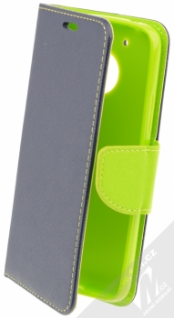 Forcell Fancy Book flipové pouzdro pro Moto G5 modrá limetkově zelená (blue lime)
