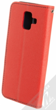 Forcell Fancy Book flipové pouzdro pro Samsung Galaxy A6 (2018) červená modrá (red blue) zezadu