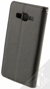 Forcell Fancy Book flipové pouzdro pro Samsung Galaxy Grand Prime černá (black) zezadu