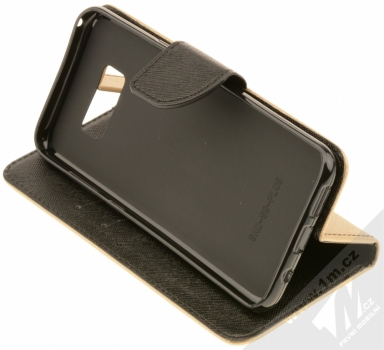 Forcell Fancy Book flipové pouzdro pro Samsung Galaxy S8 Plus zlatá černá (gold black) stojánek