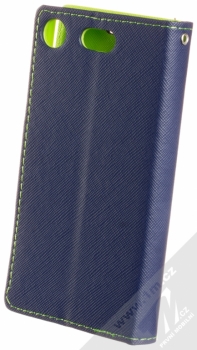 Forcell Fancy Book flipové pouzdro pro Sony Xperia XZ1 Compact modrá limetkově zelená (blue lime) zezadu