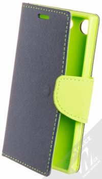 Forcell Fancy Book flipové pouzdro pro Sony Xperia XZ1 Compact modrá limetkově zelená (blue lime)