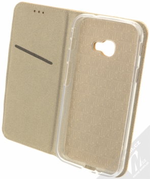 Forcell Magic Book flipové pouzdro pro Samsung Galaxy Xcover 4 zlatá (gold) otevřené