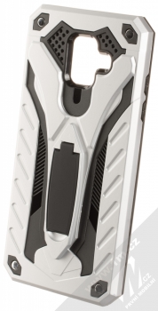 Forcell Phantom odolný ochranný kryt se stojánkem pro Samsung Galaxy A6 (2018) stříbrná černá (silver black)