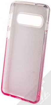 Forcell Shining třpytivý ochranný kryt pro Samsung Galaxy S10 stříbrná růžová (silver pink) zepředu