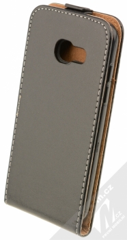 ForCell Slim Flip Flexi otevírací pouzdro pro Samsung Galaxy A3 (2017) černá (black) zezadu